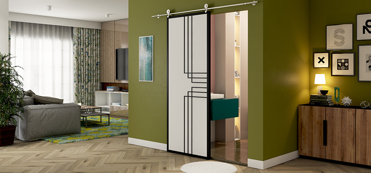 sliding bathroom door installation in San Diego Country Estates
